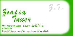 zsofia tauer business card